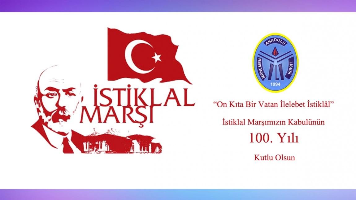 12 Mart İstiklal Marşımızın Kabulünün 100. Yılı Kutlu Olsun.